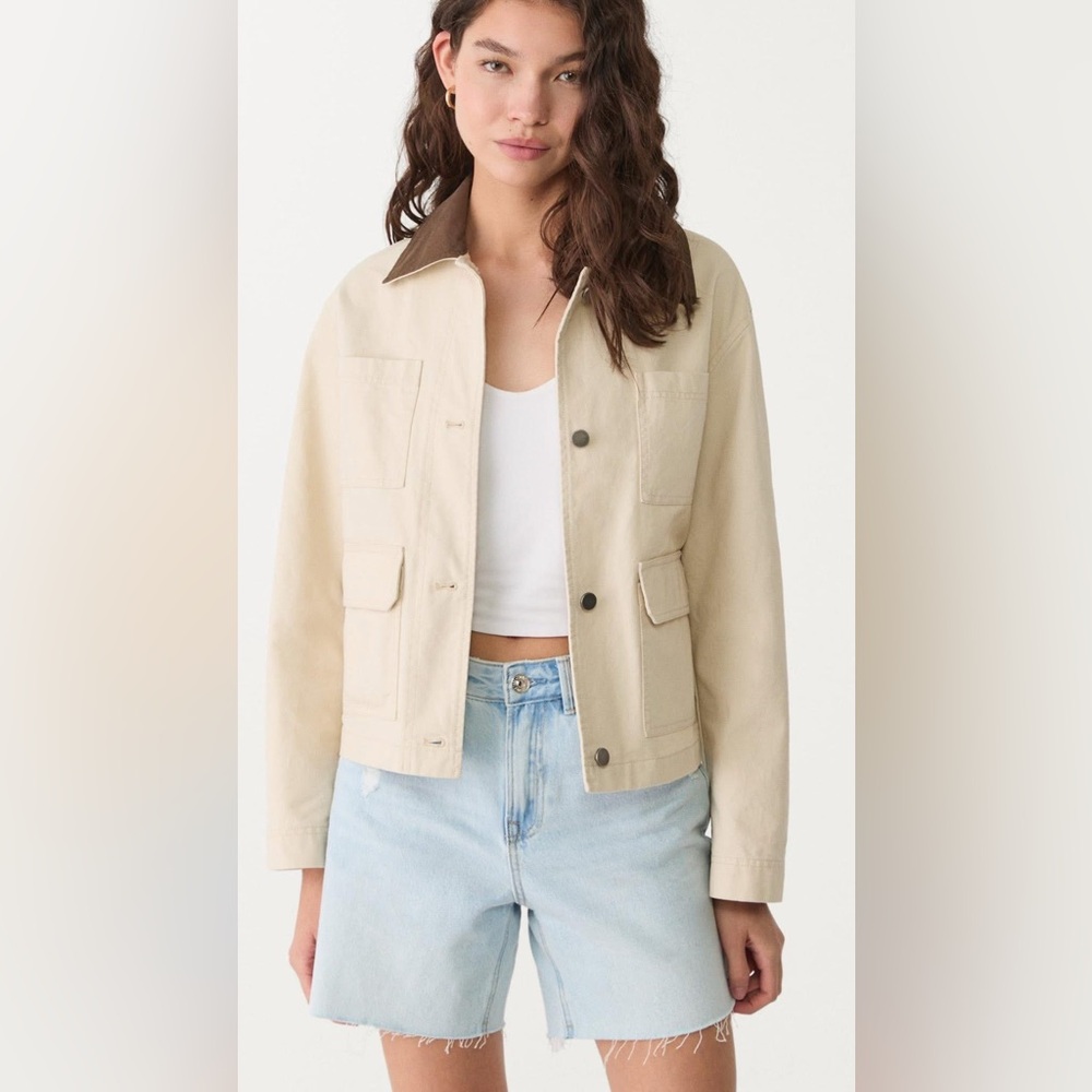 Stradivarius Cream Chore  Jacket